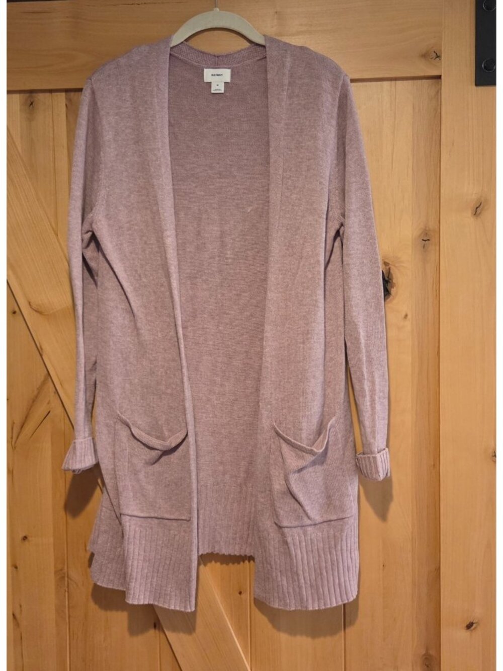 Old Navy Size M Purple Longline Cardigan Sweater Plum Tonic  Pockets